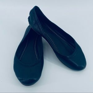 Frye Carson 72130 Black Leather Ballerina Flat Slip On Shoes Women's Size 6M